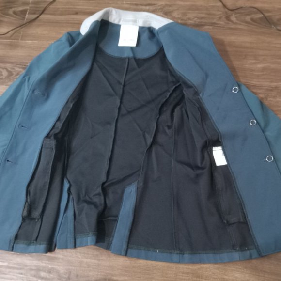 Gersumi Idun blue riding jacket grey collar size 8 - Picture 12 of 13